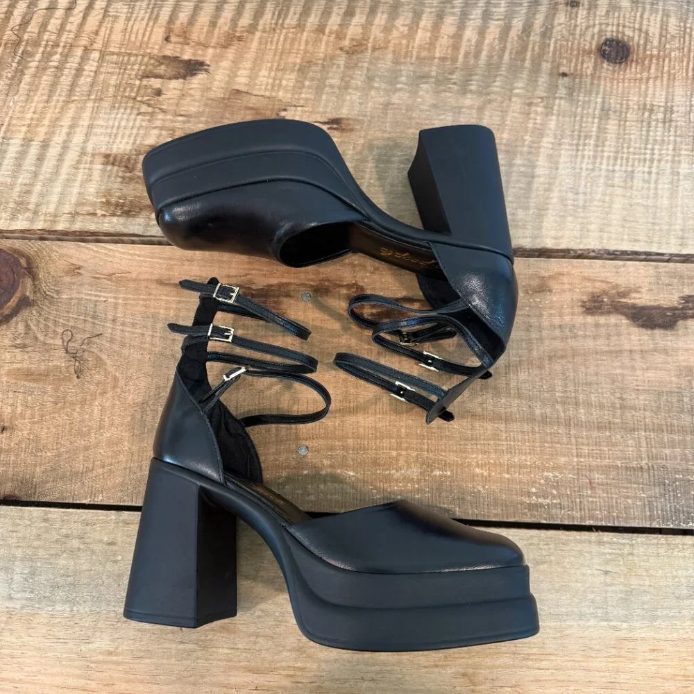 Free People Fp Collection - Brooke Buckle Mary Jane Platforms NEW Size 8.5